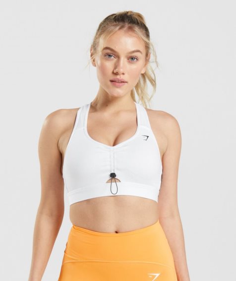 Women's Gymshark Pulse Sports Bra White | CA 80A6ND